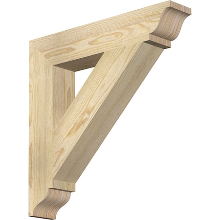 Ekena Millwork Traditional Traditional Rough Sawn Bracket, Douglas Fir, 4"W x 22"D x 22"H BKT04X22X22TRA01RDF
